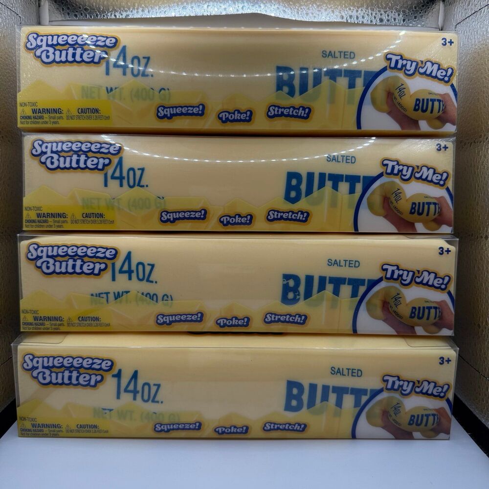 Sunny Days -Squeeeeze Butter *Authentic* Viral Sensory Squish Toy (Set of 4)